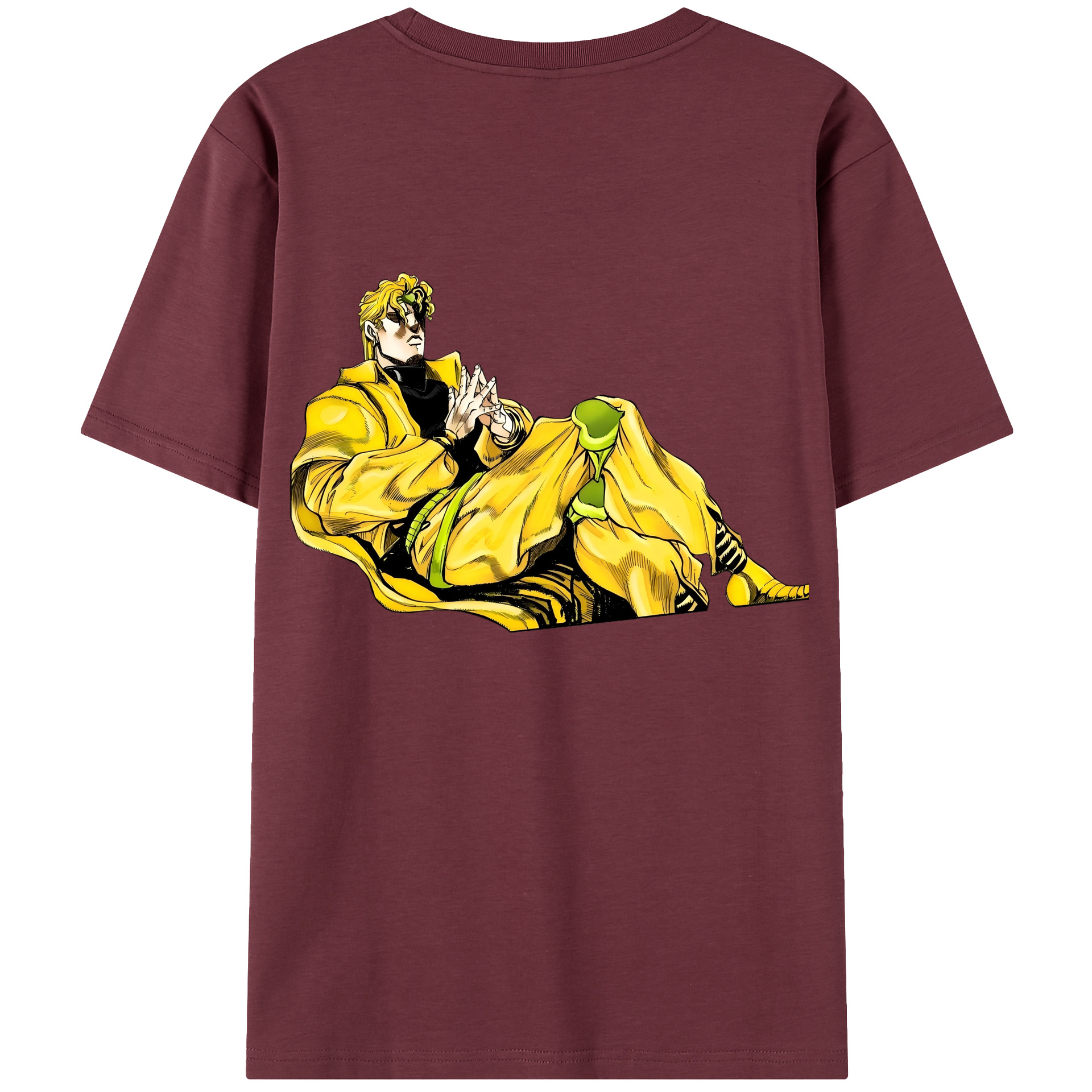 （画像用） ジョジョの奇妙な冒険 ディオ?ブランドー JoJo's Bizarre Adventure Dio Brando 綿100％半袖Tシャツ（背面プリント）